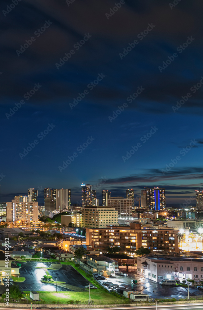 Obraz premium city skyline at night