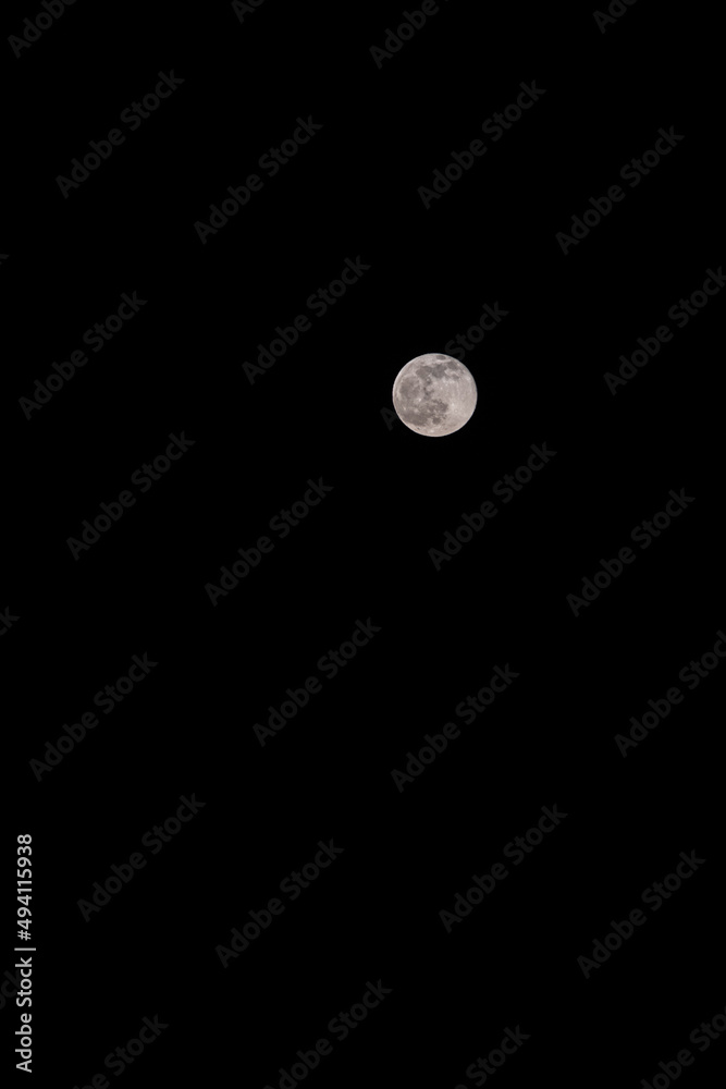 The Moon on the black background at night. The Moon on the black background at night.