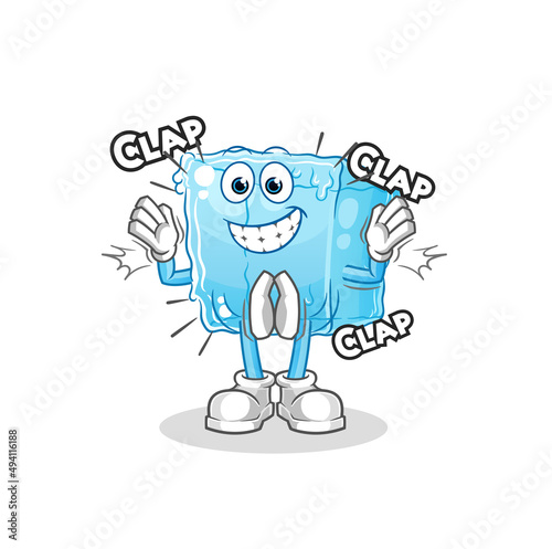 ice cube applause illustration. character vector