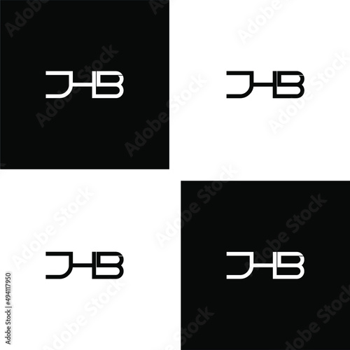 jhb letter original monogram logo design set photo