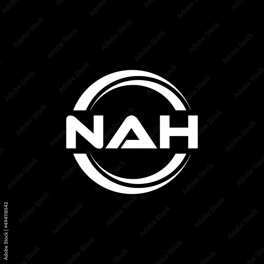 NAH letter logo design with black background in illustrator, vector logo modern alphabet font overlap style. calligraphy designs for logo, Poster, Invitation, etc. NAH letter logo design with black background in illustrator, vector logo modern alphabet font overlap style. calligraphy designs for logo, Poster, Invitation, etc.