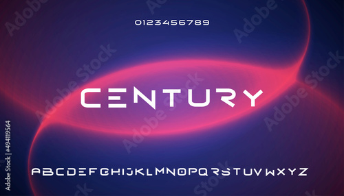 Century, custom vector font editable basic strong bold modern uppercase alphabet. spaceship-themed capital letters.