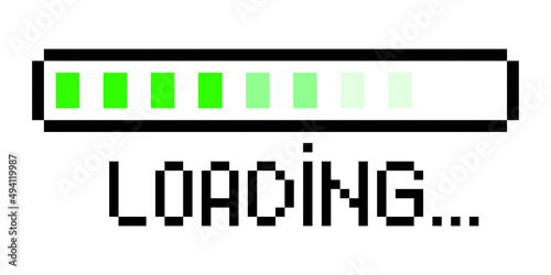 Green loading bar, great design for any purposes. Vector illustration. stock image. 