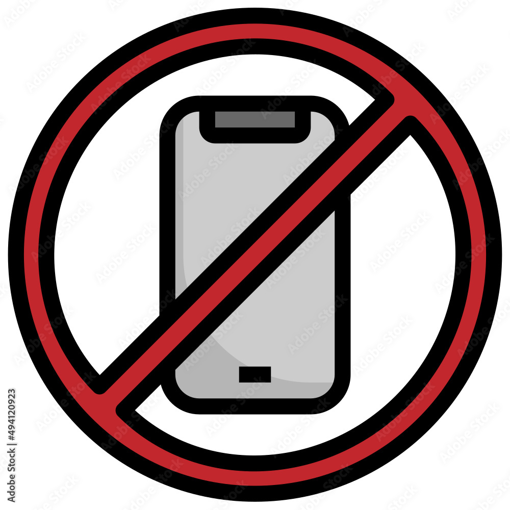 NO PHONE filled outline icon,linear,outline,graphic,illustration NO PHONE filled outline icon,linear,outline,graphic,illustration