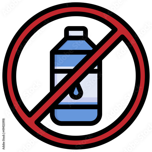 NO LIQUIDS filled outline icon,linear,outline,graphic,illustration
