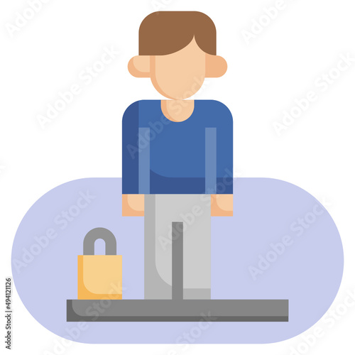 WALKWAY flat icon,linear,outline,graphic,illustration