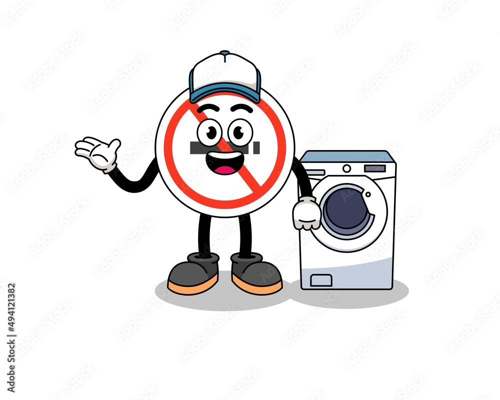 no smoking sign illustration as a laundry man no smoking sign illustration as a laundry man