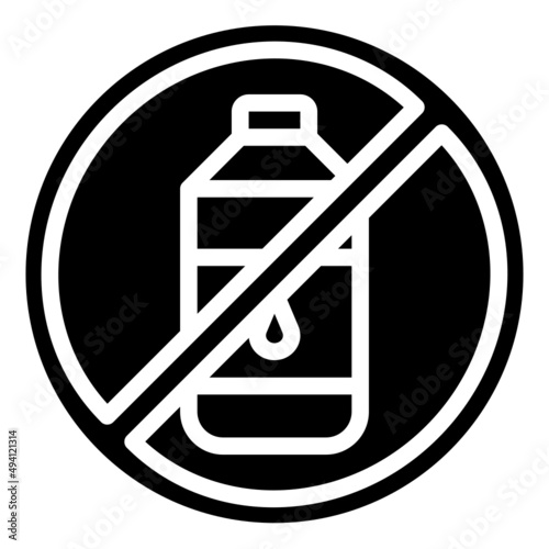 NO LIQUIDS glyph icon,linear,outline,graphic,illustration