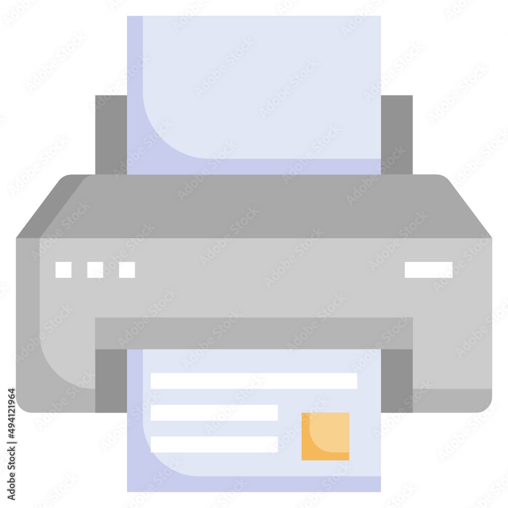 PRINTER flat icon,linear,outline,graphic,illustration PRINTER flat icon,linear,outline,graphic,illustration