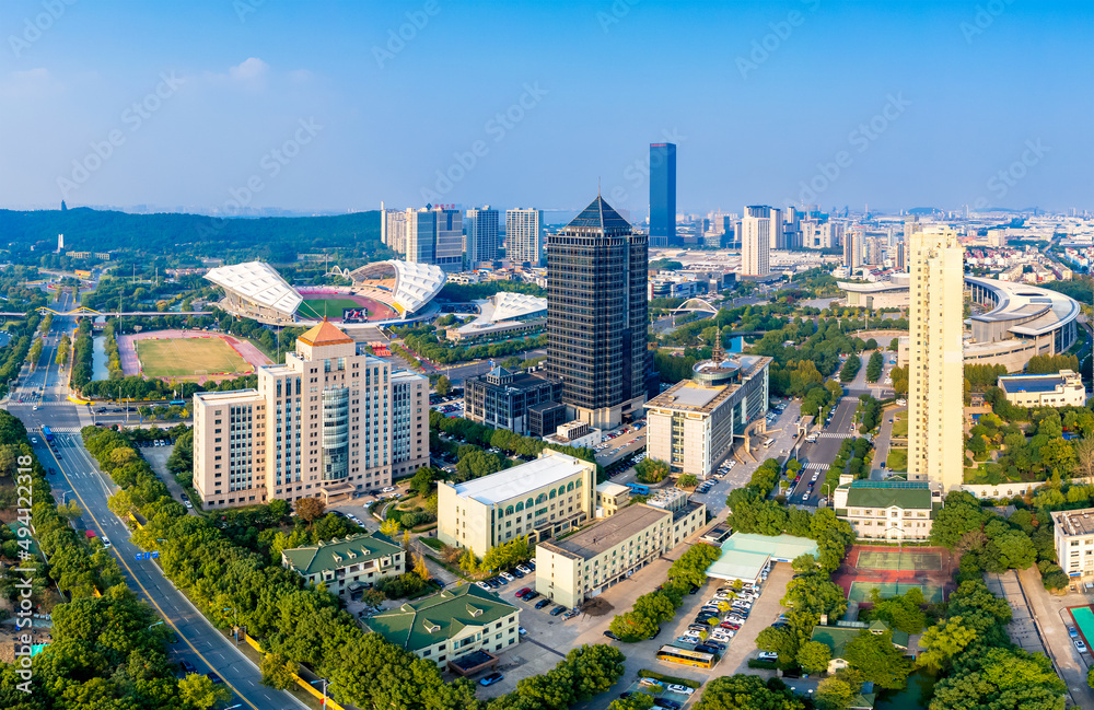 Obraz premium Urban scenery of Jiangyin City, Jiangsu Province, China