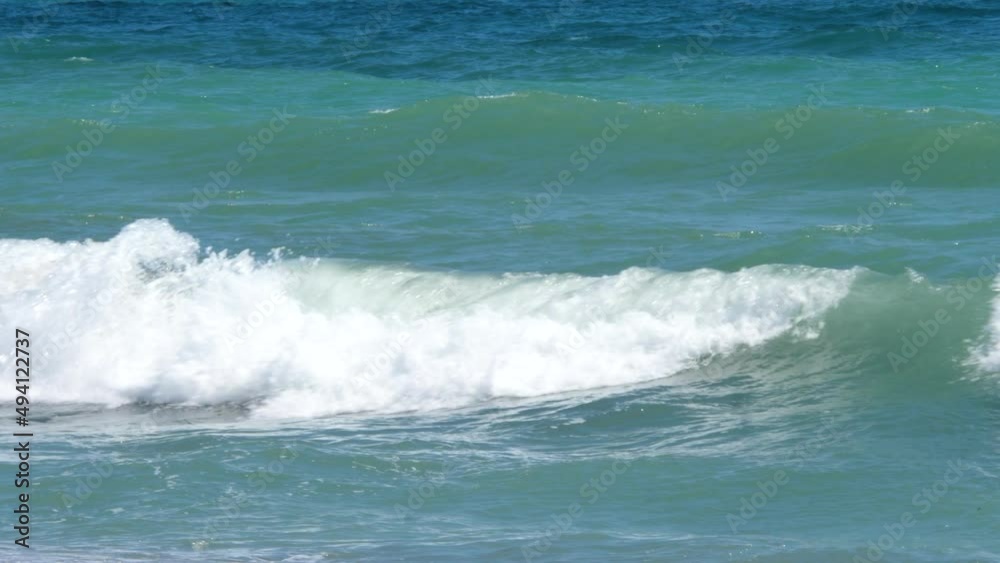 Turquoise sea water surface. Wave background. Beauty in nature Turquoise sea water surface. Wave background. Beauty in nature