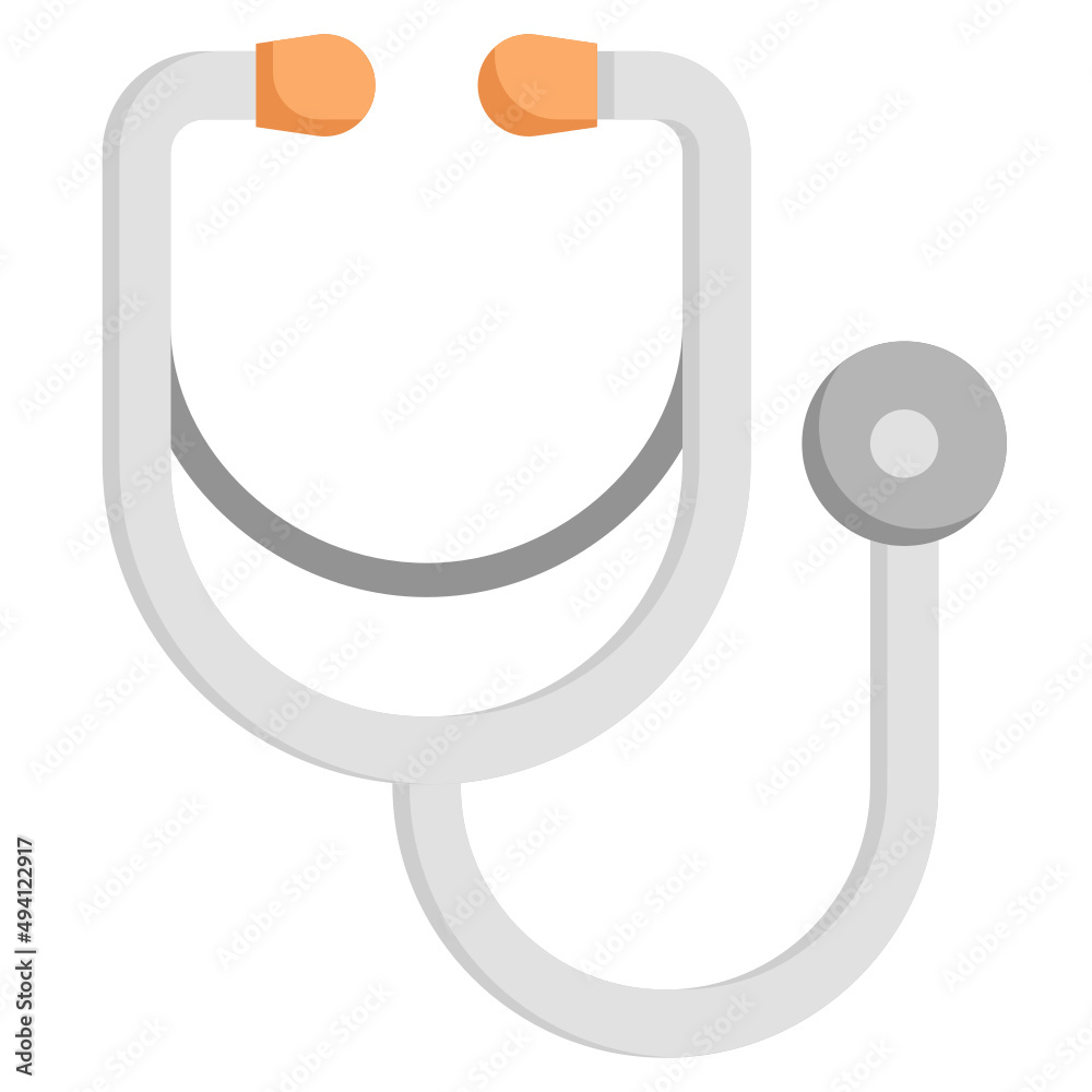 STETHOSCOPE flat icon,linear,outline,graphic,illustration