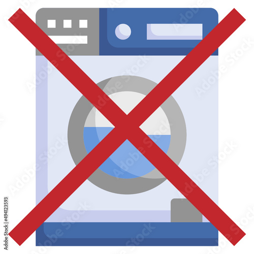 DO NOT WASH flat icon,linear,outline,graphic,illustration