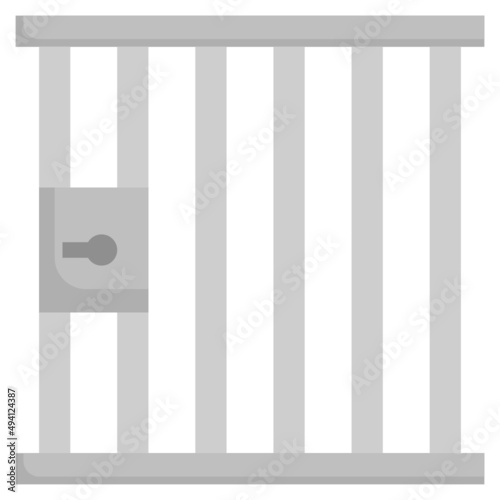 JAIL flat icon,linear,outline,graphic,illustration