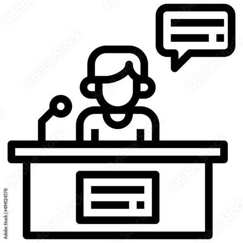 EYEWITNESS line icon,linear,outline,graphic,illustration