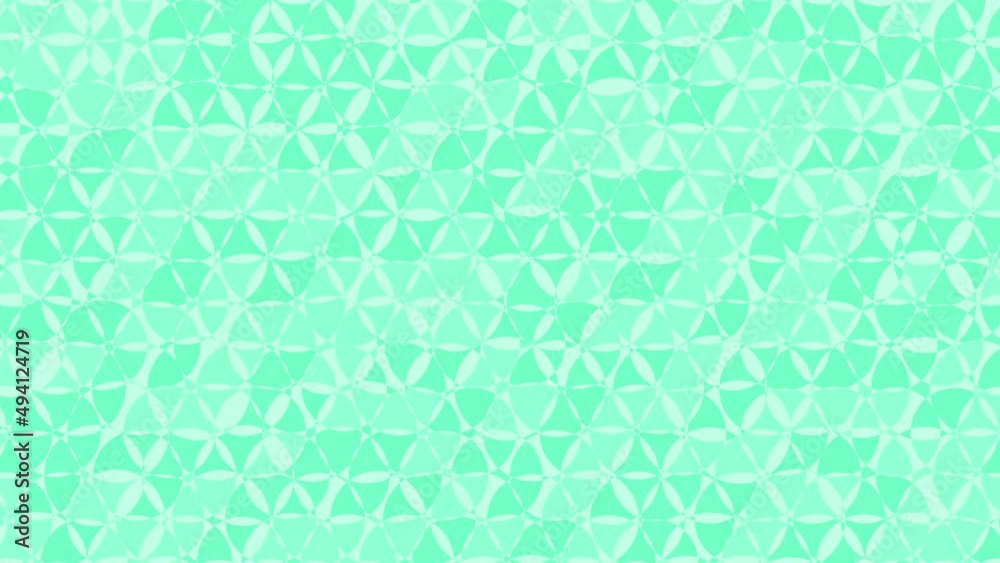 Mint green circles look like kaleidoscopes blowing in the wind. 4K abstract background. Mint green circles look like kaleidoscopes blowing in the wind. 4K abstract background.