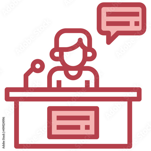 EYEWITNESS red line icon,linear,outline,graphic,illustration