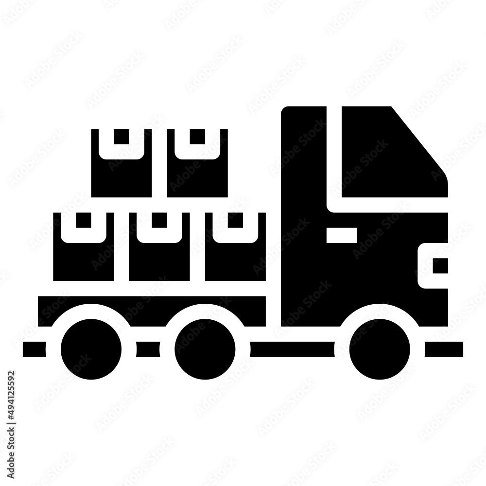 DELIVERY TRUCK glyph icon,linear,outline,graphic,illustration DELIVERY TRUCK glyph icon,linear,outline,graphic,illustration