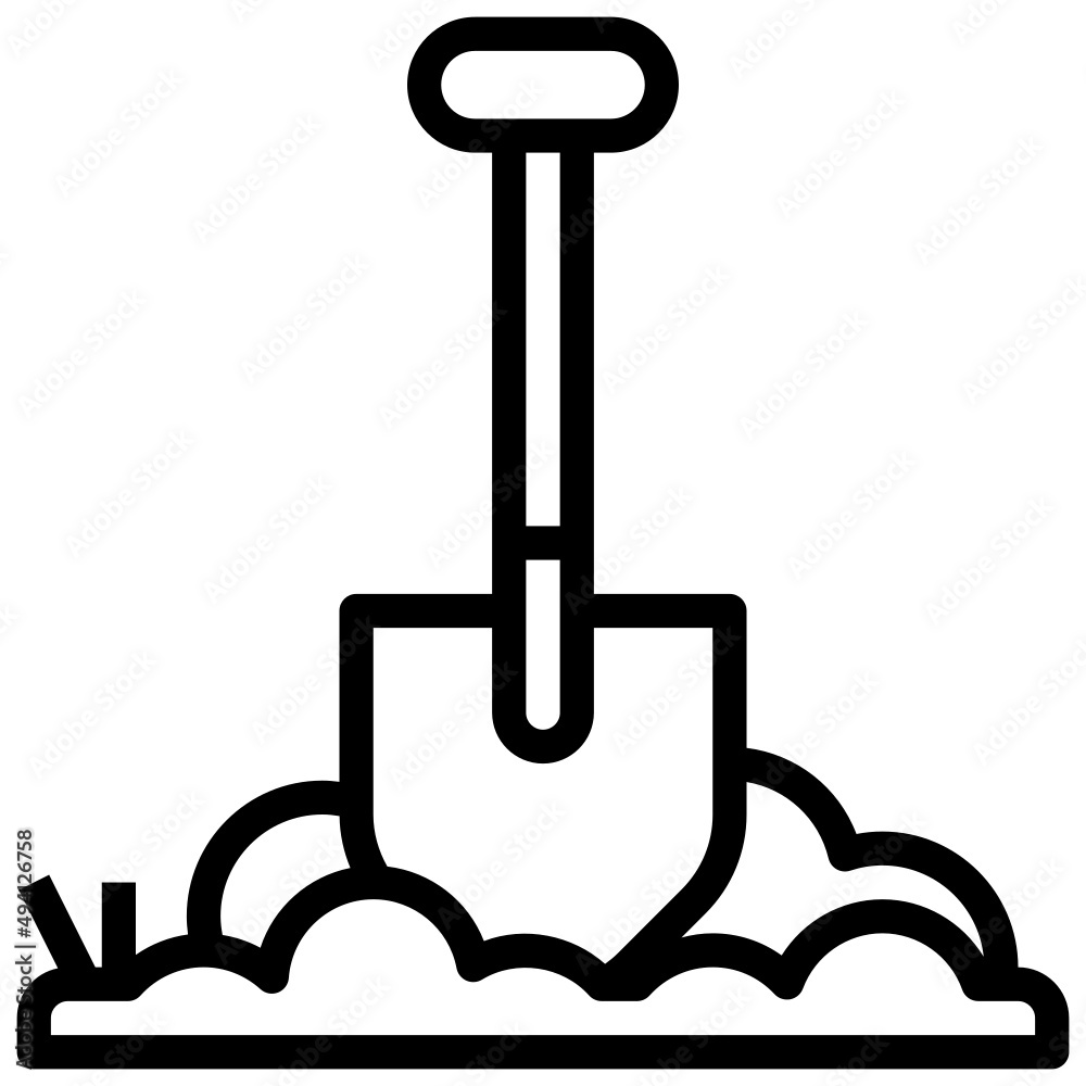 SHOVEL line icon,linear,outline,graphic,illustration SHOVEL line icon,linear,outline,graphic,illustration
