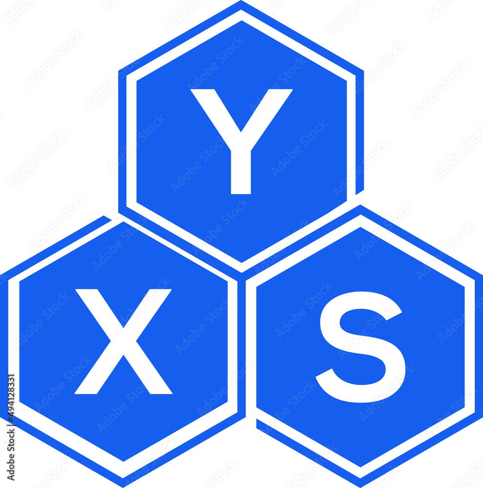 Fototapeta premium YXS letter logo design on White background. YXS creative initials letter logo concept. YXS letter design. 