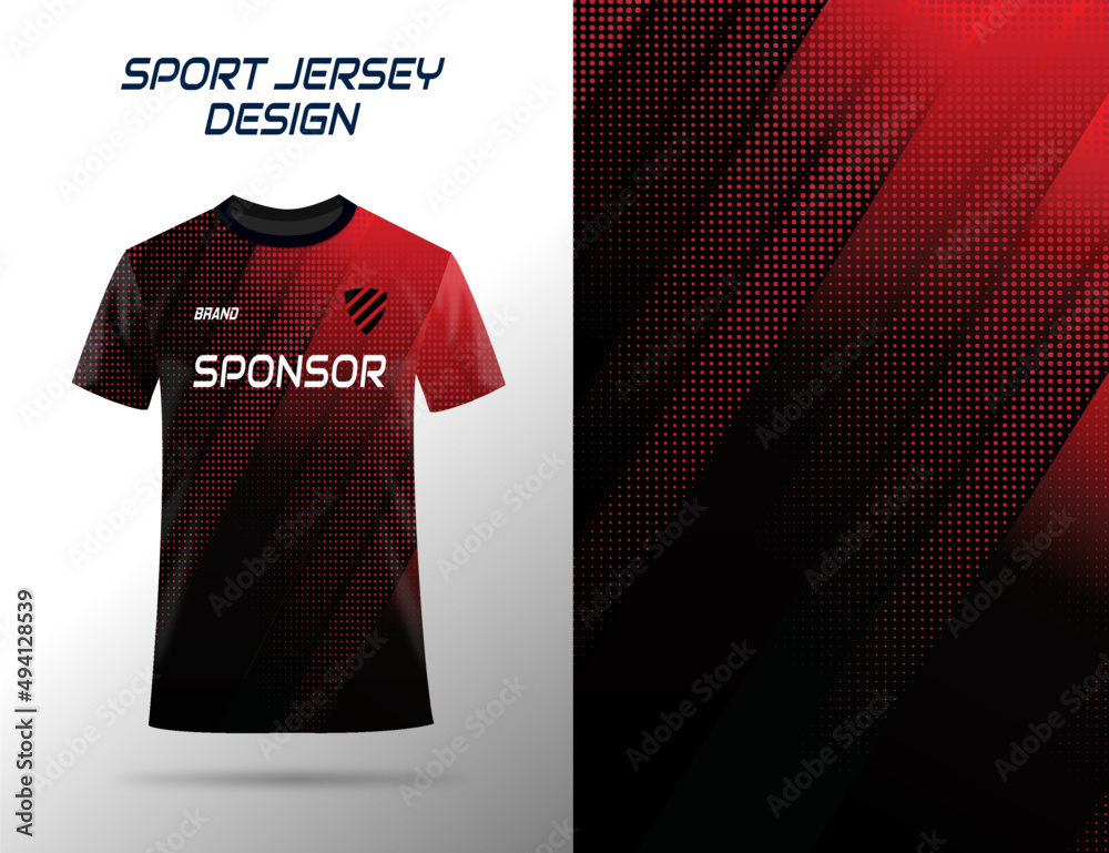 Fabric Textile Design for Sport Soccer Team Jersey or Football Club Uniform with Mockup