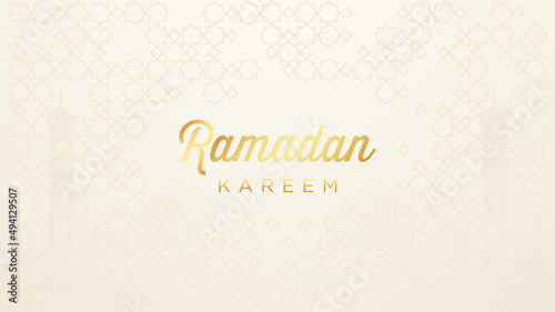 Arabic pattern background. Islamic gold ornament vector. Geometric 3d shape. Texture arabian traditional motif © rn_renaldo