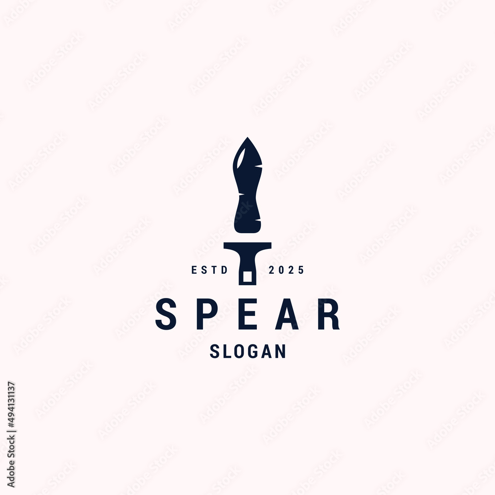 Spear logo icon design template vector illustration