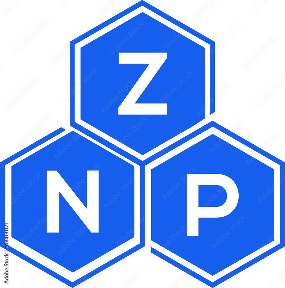 ZNP letter logo design on White background. ZNP creative initials letter logo concept. ZNP letter design. 