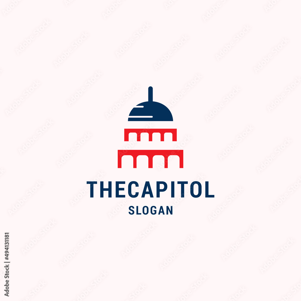 Capitol logo icon design template vector illustration