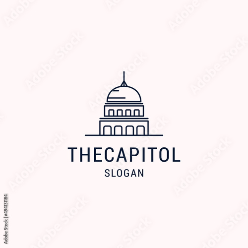 Capitol logo icon design template vector illustration