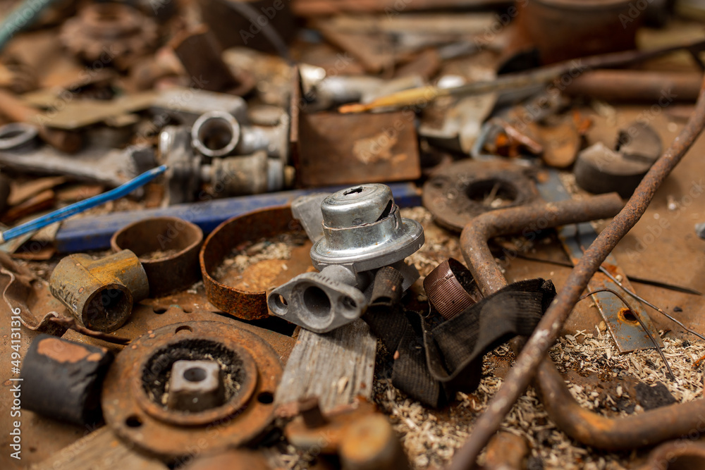 Rusty details. old tools Rusty details. old tools