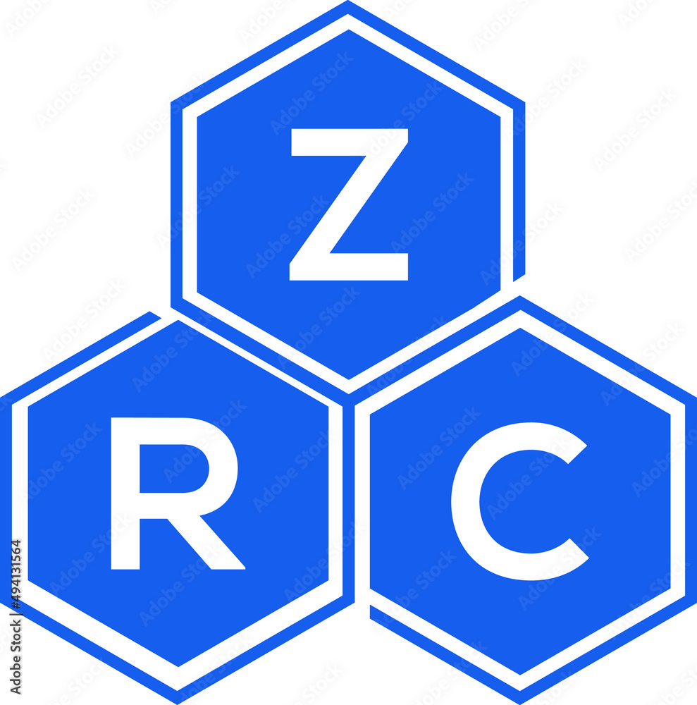 ZRC letter logo design on White background. ZRC creative initials letter logo concept. ZRC letter design. ZRC letter logo design on White background. ZRC creative initials letter logo concept. ZRC letter design.