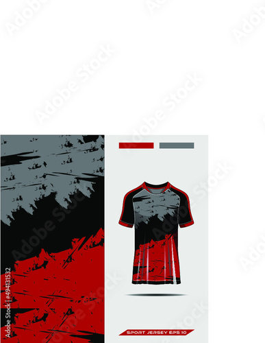 Tshirt sports abstract triangle texture jersey for racing soccer gaming motocross cycling Premium Vector 