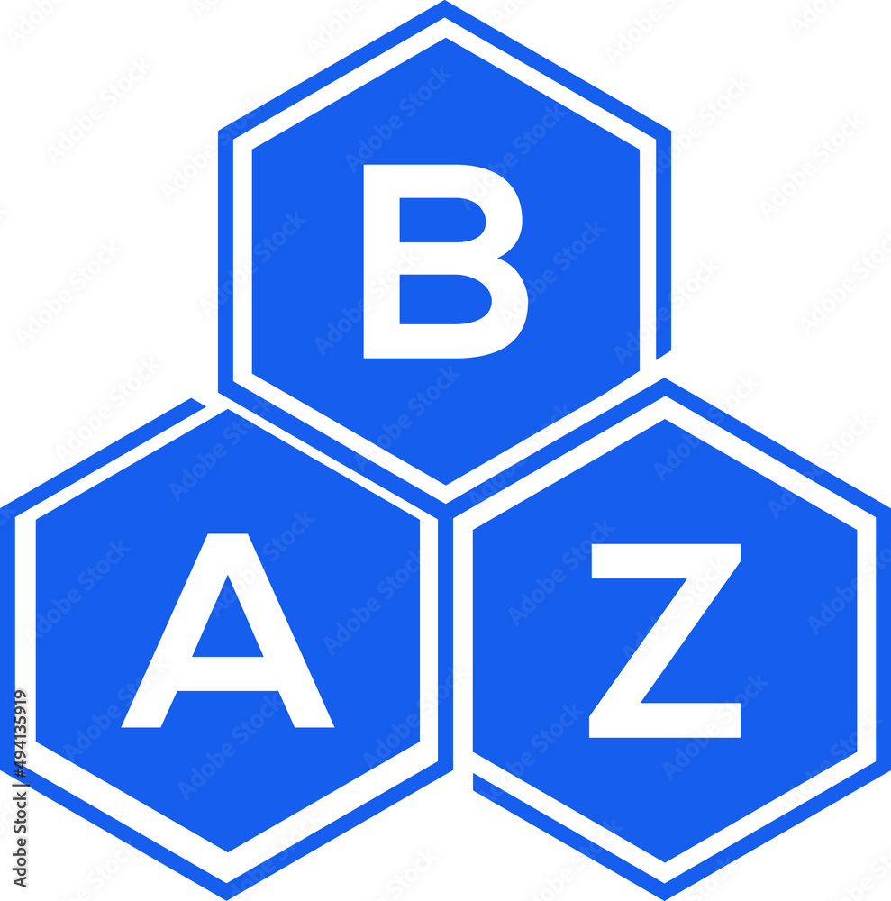 BAZ letter logo design on White background. BAZ creative initials letter logo concept. BAZ letter design. BAZ letter logo design on White background. BAZ creative initials letter logo concept. BAZ letter design.