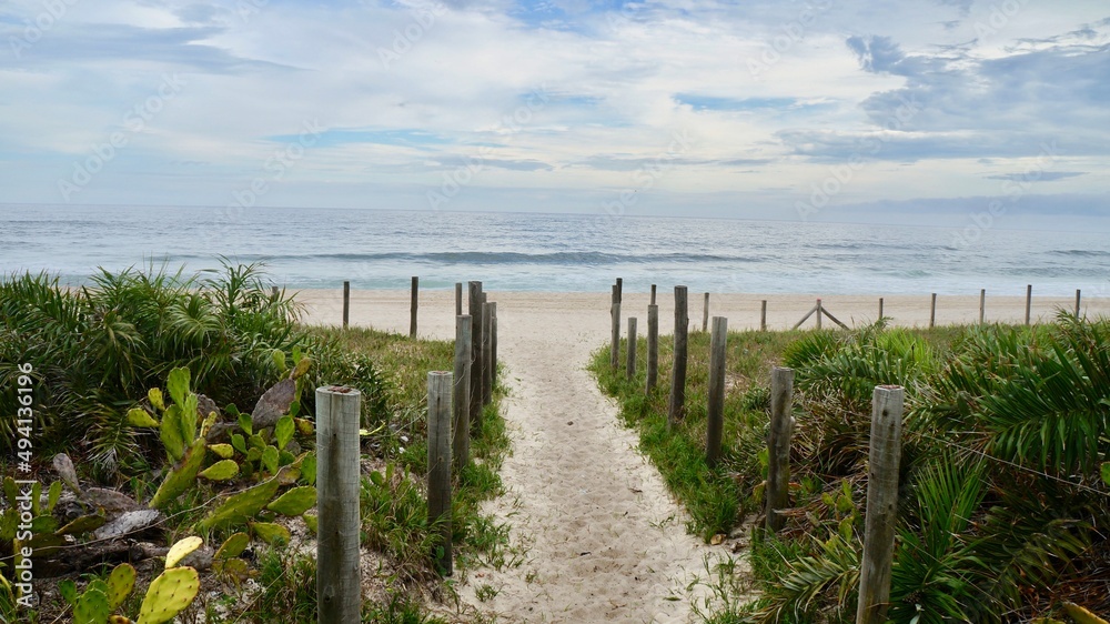 fence on the beach