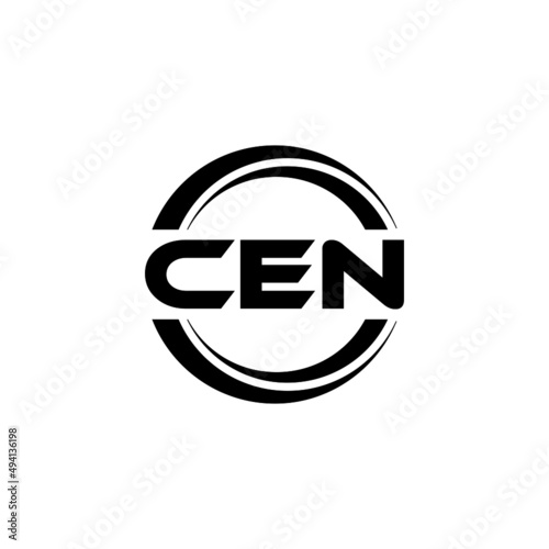 CEN letter logo design with white background in illustrator, vector logo modern alphabet font overlap style. calligraphy designs for logo, Poster, Invitation, etc.