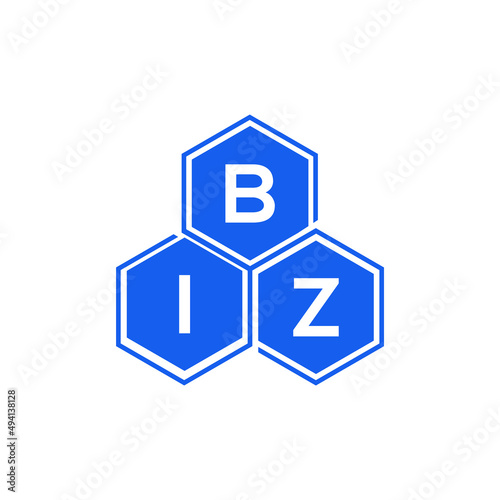 BIZ letter logo design on White background. BIZ creative initials letter logo concept. BIZ letter design. 