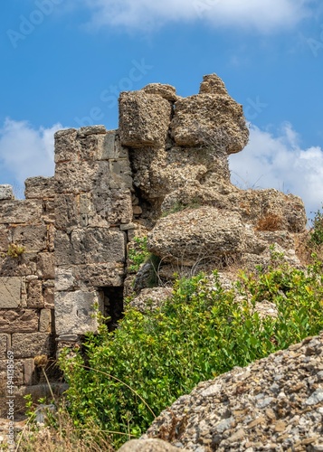 Side ancient city ruins in Antalya province of Turkey