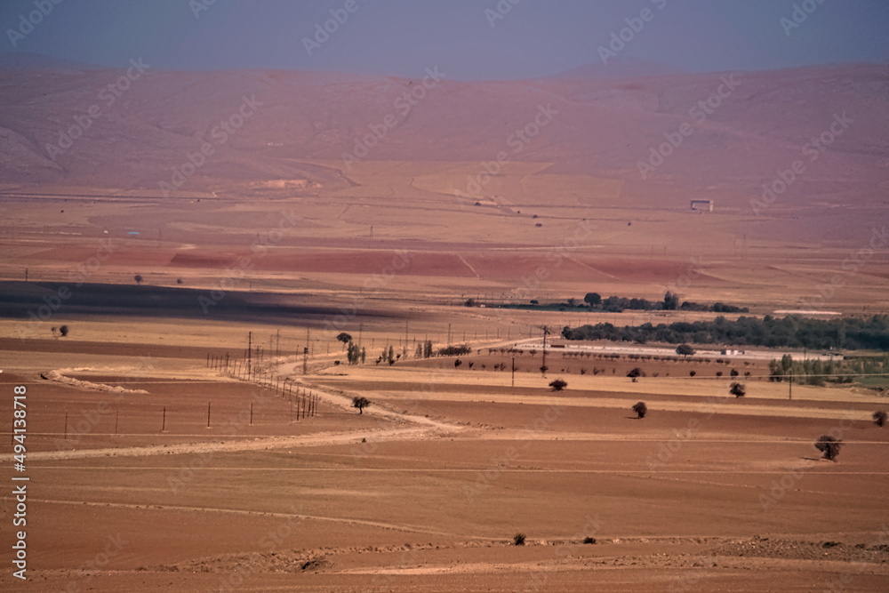 Fototapeta premium Red Mountain Hills located in Turkey