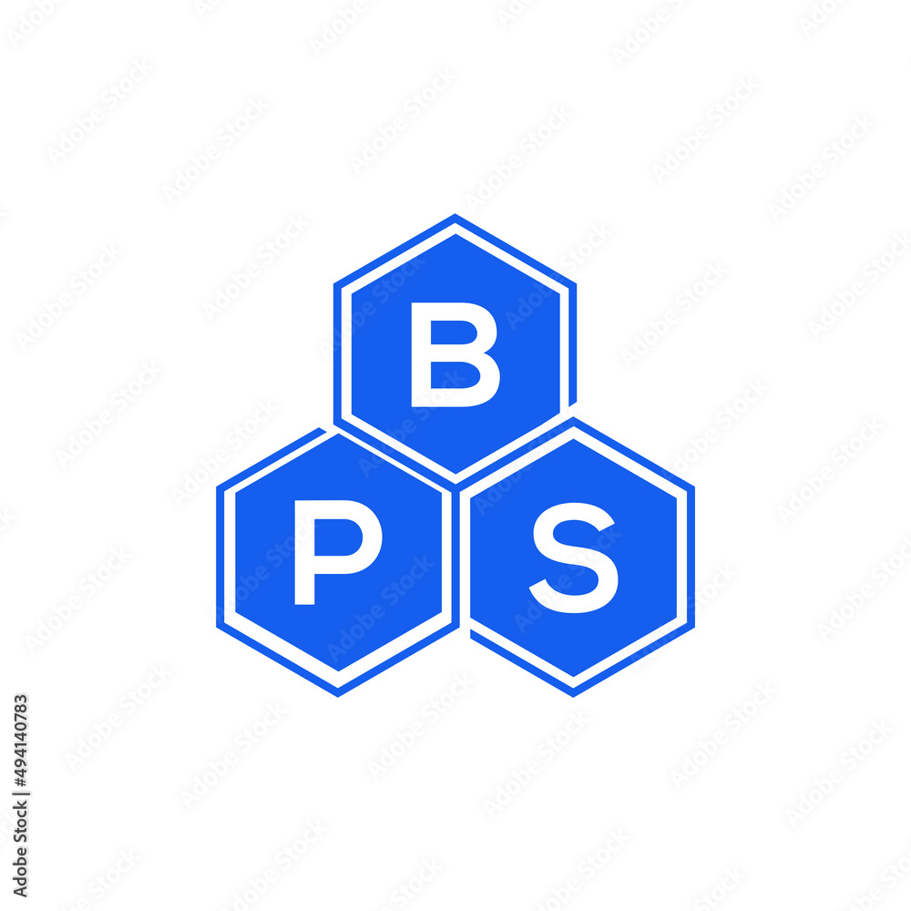 Obraz premium BPS letter logo design on White background. BPS creative initials letter logo concept. BPS letter design. 