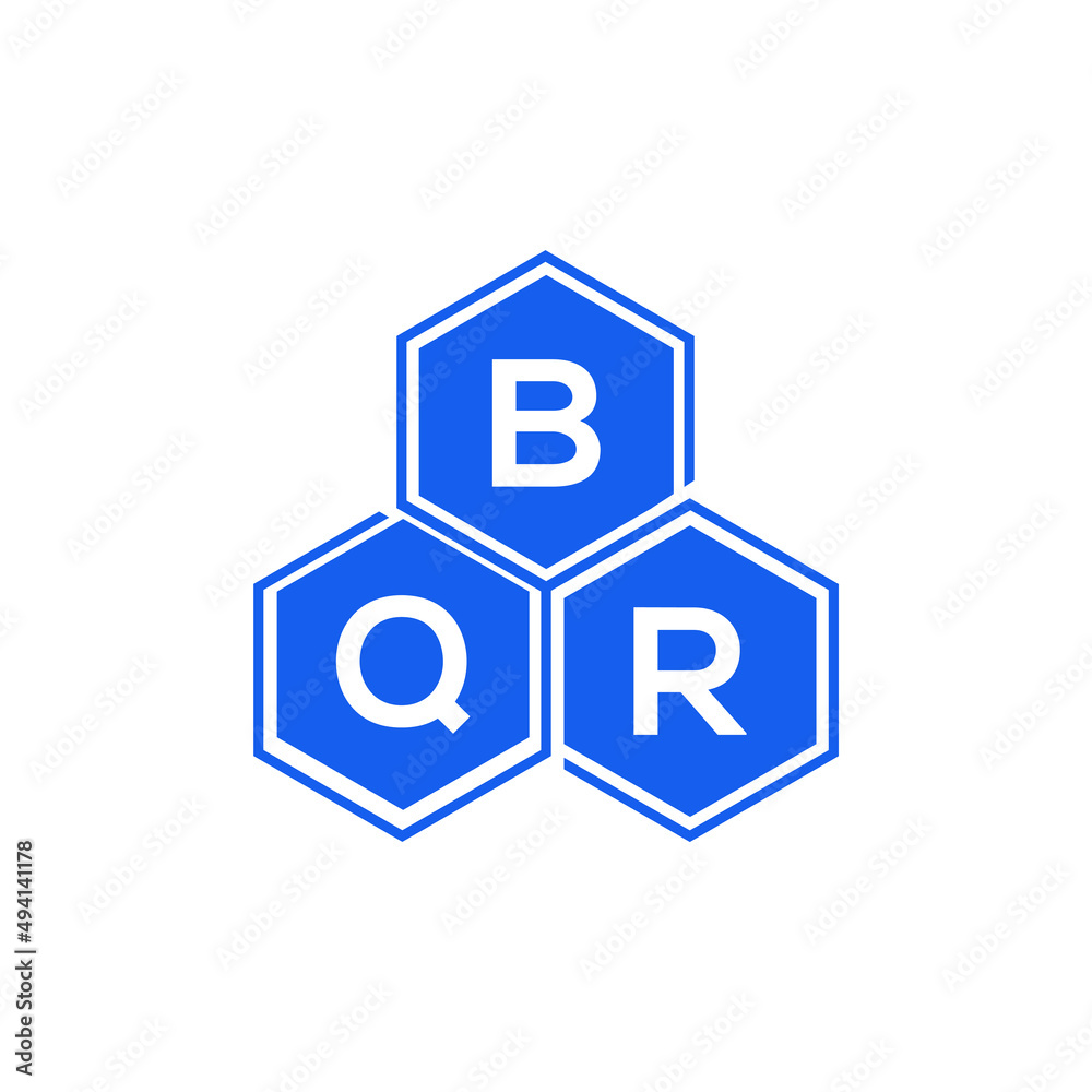 Obraz premium BQR letter logo design on White background. BQR creative initials letter logo concept. BQR letter design. 