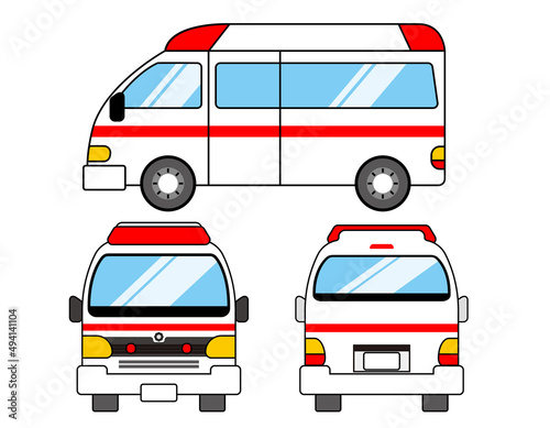 救急車　ベクターイラスト