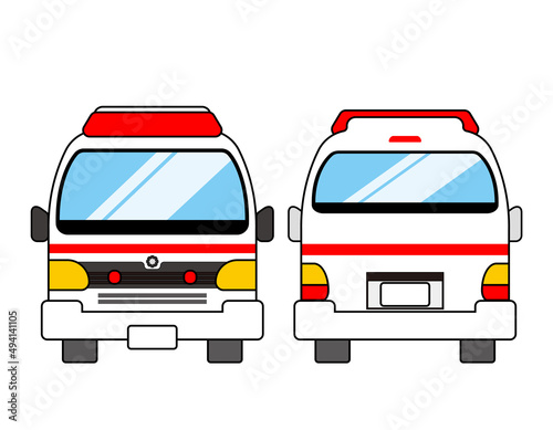 救急車　ベクターイラスト