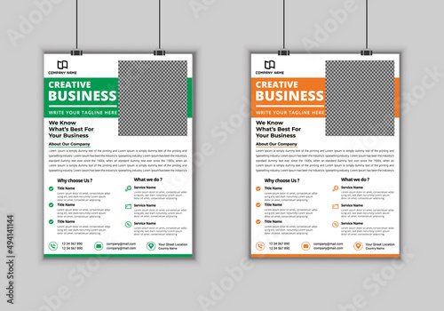 Corporate business flyer design template