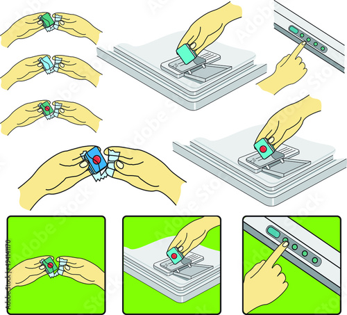 dishwash tablets icon illustration vector instruction