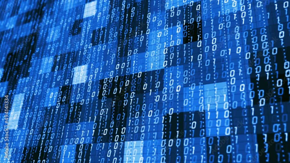 binary and big data information flow scrolling