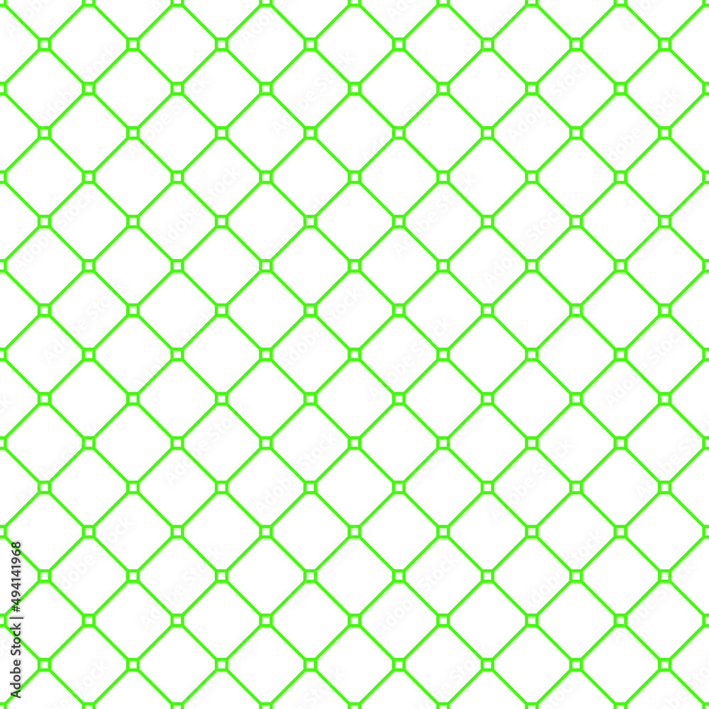 White square tile and green edge pattern. Floor tile pattern. Green diagonal lines on white background. 45 degree green lines. White square tile and green edge pattern. Floor tile pattern. Green diagonal lines on white background. 45 degree green lines.