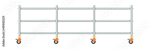 scaffolding, white background, used in construction areas.