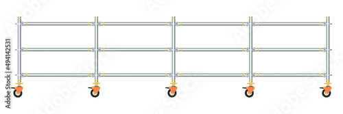 scaffolding, white background, used in construction areas.