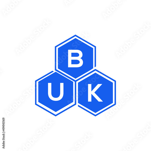 BUK letter logo design on White background. BUK creative initials letter logo concept. BUK letter design. 
